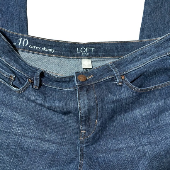 Loft Outlet Denim Jeans Curvy Skinny Casual Women's Size 10 - Picture 4 of 15